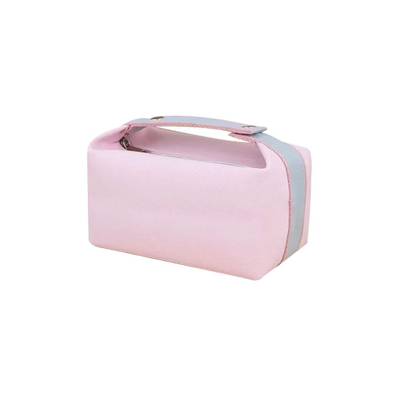 Large Capacity Makeup Bag Fashion Portable Travel Storage Cosmetic Cases Zipper Solid Color High-Value Handheld