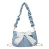 2025 Spring and Summer New Large-capacity Bow Sweet Girl Cute Portable Shoulder Underarm Bag Small Square Bag