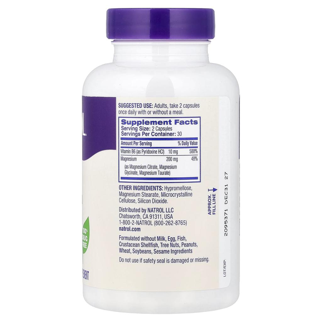 Natrol, Triple Magnesium, 60 Capsules