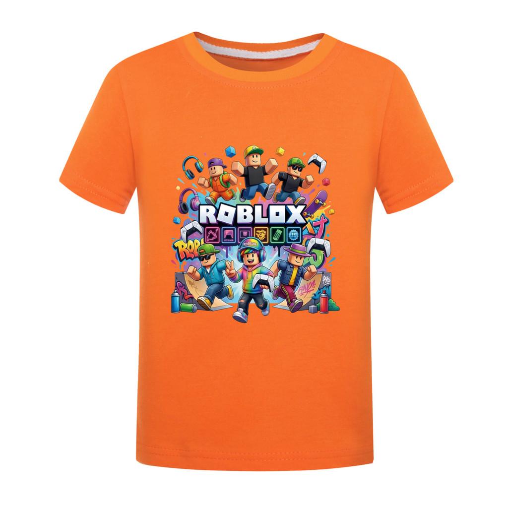 5573 Multi-color Boy Girl Roblox Print Short Sleeves T-Shirt