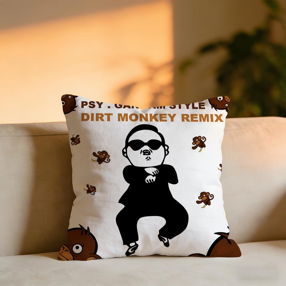 Psy Album Cushion Cover Cozy Velvet Throw PillowSoft Warm Cushion For Sofa Bed