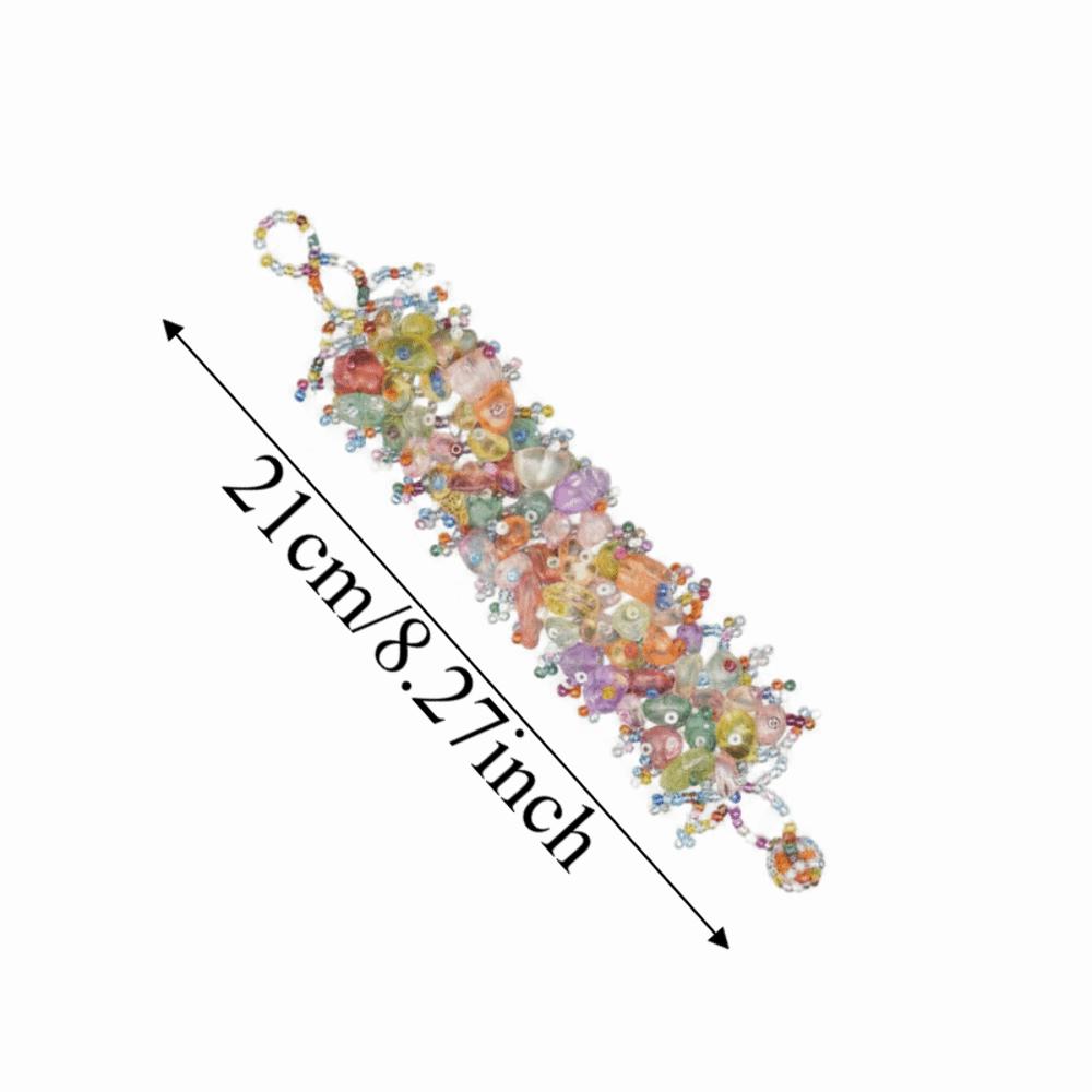 Fairycore Gravel Stone Bracelet Folkways Bohemian Beaded Cuff Resort Photo Props