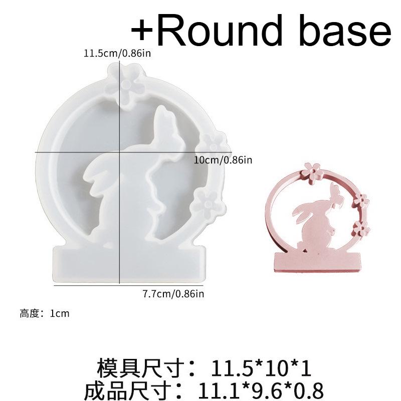 

Кролик Поцелуй Бабочка Подсвечник Форма Сделай Сам Круг Зайчик Смола Формы для Подсвечников Гипс Бетон Ручная Работа Домашний Декор