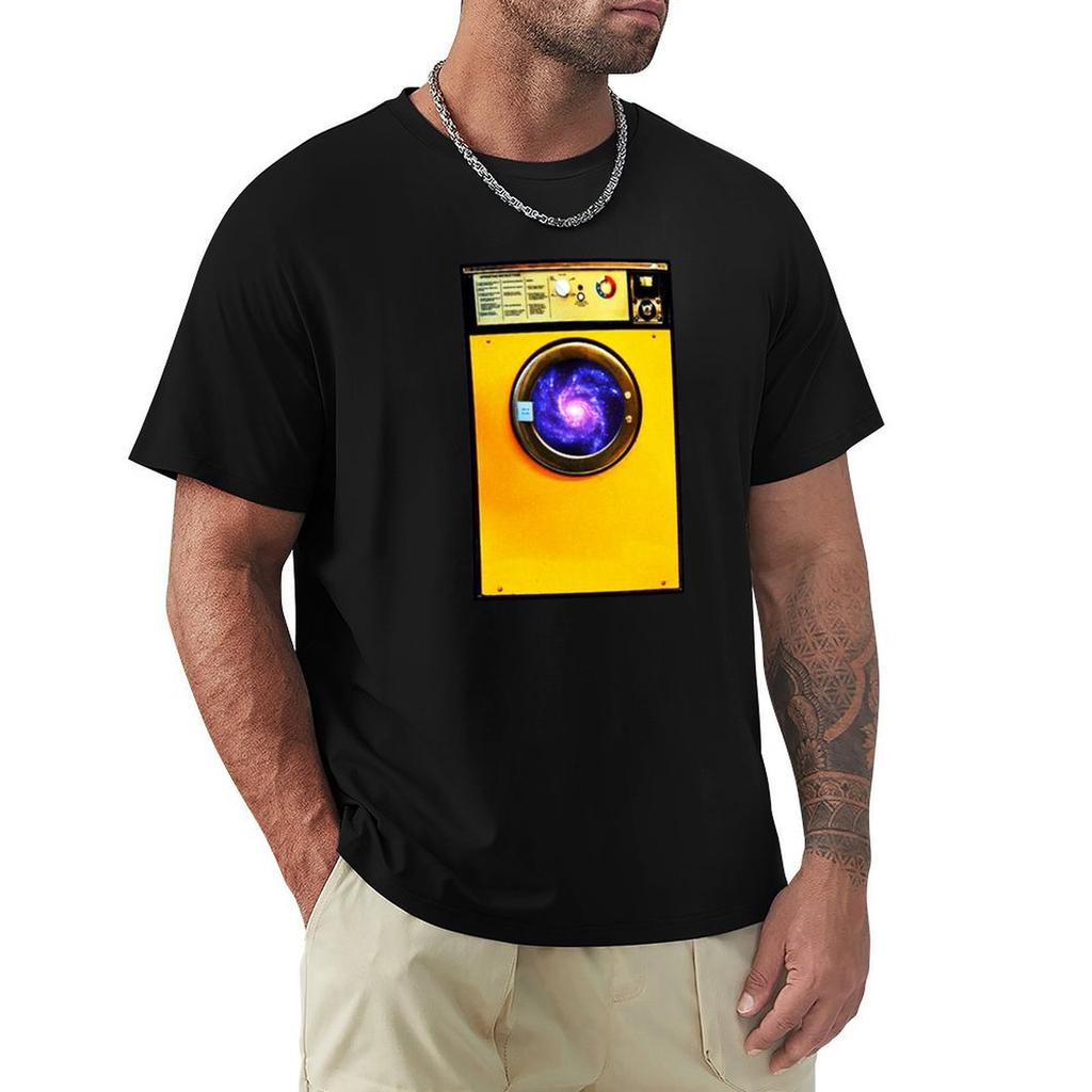 Galaxy Washing Machine Trippy Space Washing Machine Tshirt Casual Fashion Short Sleeve Cotton Tshirt