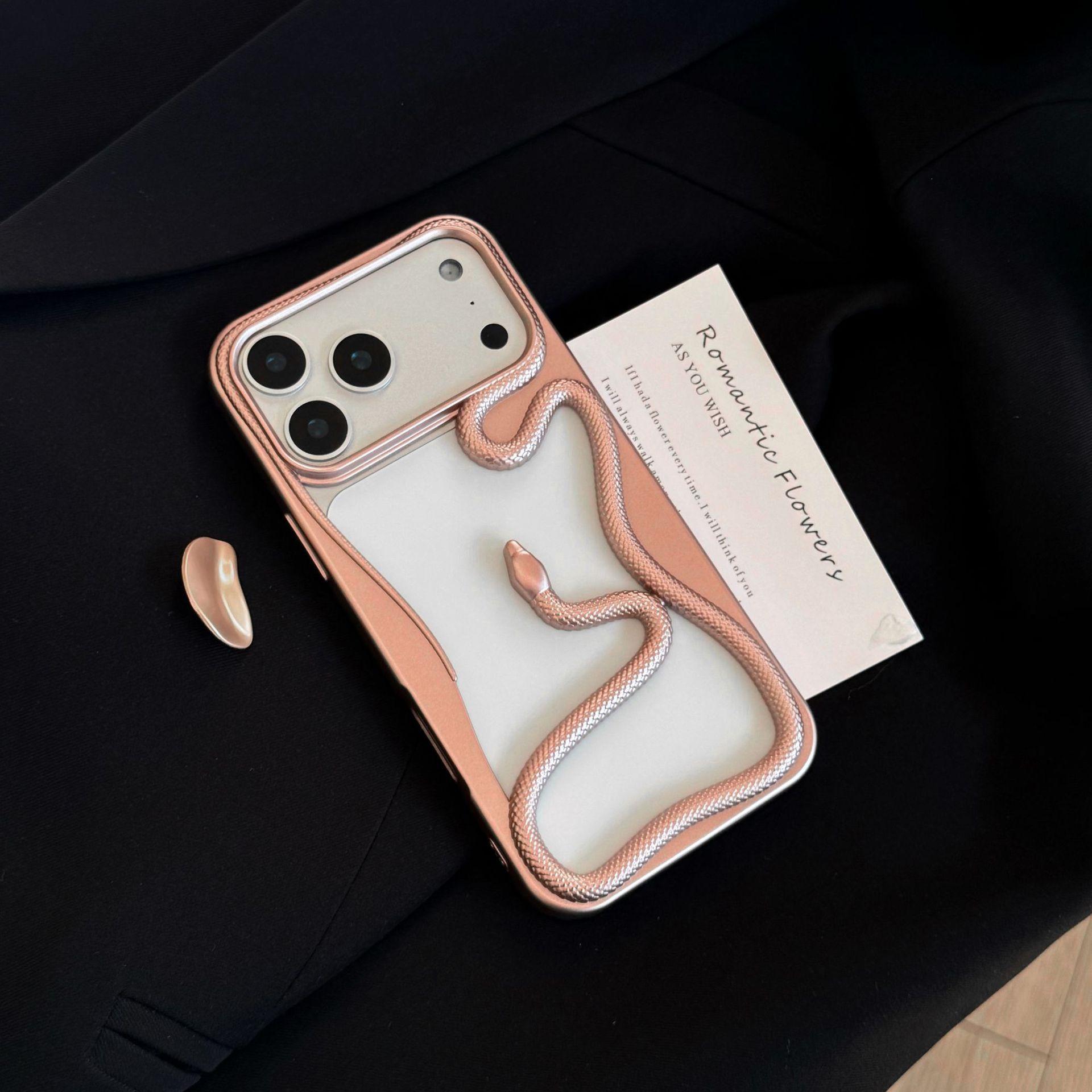 

Matte Electroplated Snake Design Heat Dissipation Case for iPhone 16 Pro Max/Apple 17/15/14 17 Air