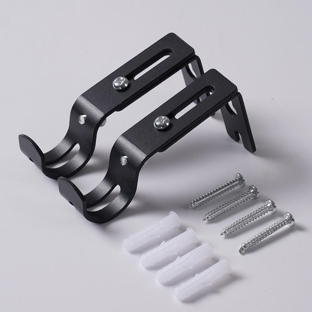 2 Stück Eisen Universal Gardinenstangenhalterung Verstellbare Länge 8,8-11,5cm Römische Stange für Heim Möbel Zubehör