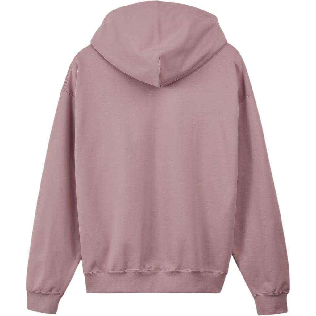 Y-3 Solid Color Hooded Drawstring Drop Shoulder Long Sleeve Sweatshirt Unisex Sweatshirt Pink JD9819