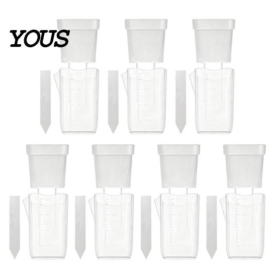 Automatic Watering Flower Pot Mini Self Pots with Wick, Clear Plastic Planters Drainage Holes & Water Level Indicator for Indoor Plants