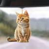 2D Acrylic Flat Printing Cute Cat Pendant Home Tree Window Hanging Decor Gift Pet Lover Car Backpack Creative Animal Ornament