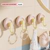 4 Pcs Strong Vacuum No-hole Non-marking Removable Household Kitchen Bathroom Bathroom Wall Hanging Suction Cup Hooks