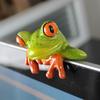 Resin Creative 3D Craft Frog Decoration Office Desk Computer Decoration Gift Home Room Display Garden Lawn Ornament