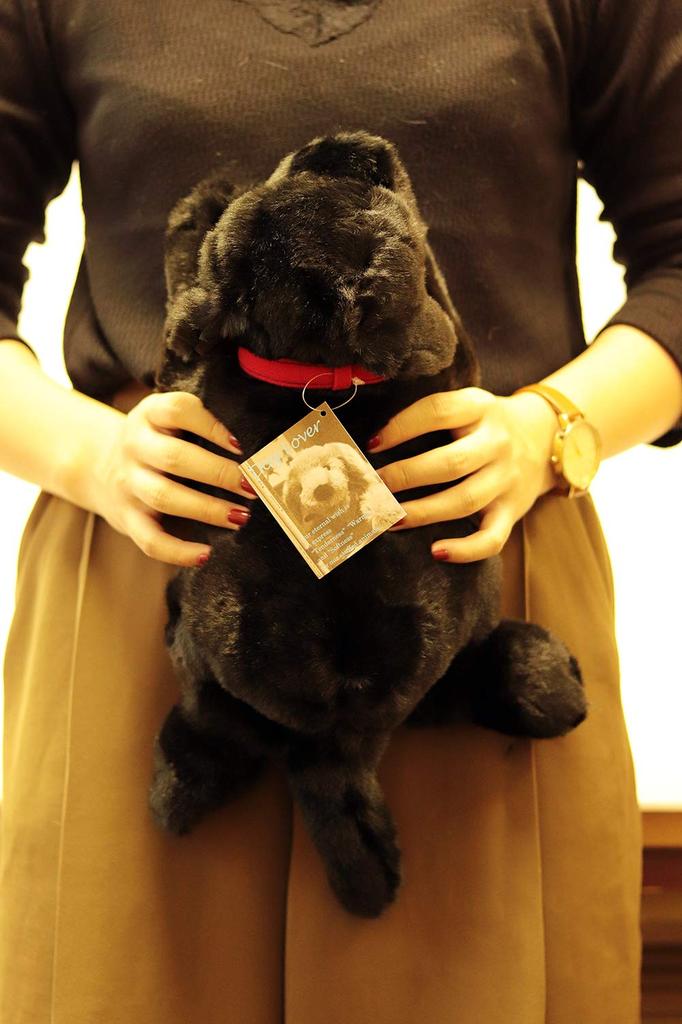 Yoshitoku Labrador Retriever Plüschtier, Schwarz, Klein