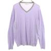 Made In Italy Long Sleeve V Neck Knit Purple Men's Used