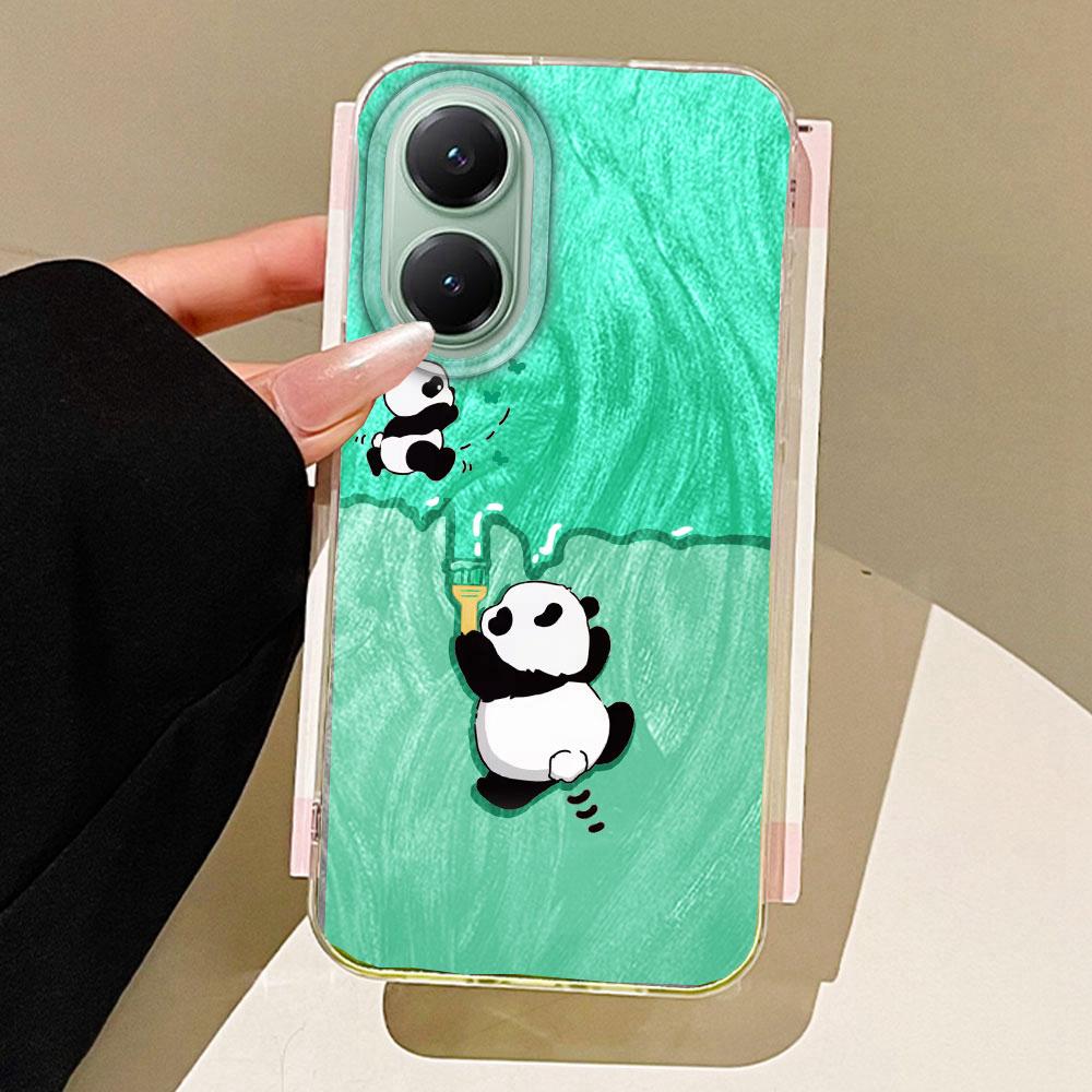 

Cartoon Lovely Girly Panda Animals Phone Case for Xiaomi Poco X5 X7 M6 Pro X6 X3 NFC C75 C71 C65 C61 Back Silicone Shell Cover poco X3 білий