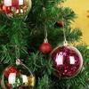 5/6/8/10cm Transparent Plastic Ball Christmas Tree Pendant Home Decoration Ball Christmas Hanging Gift Box New Year's Supplies