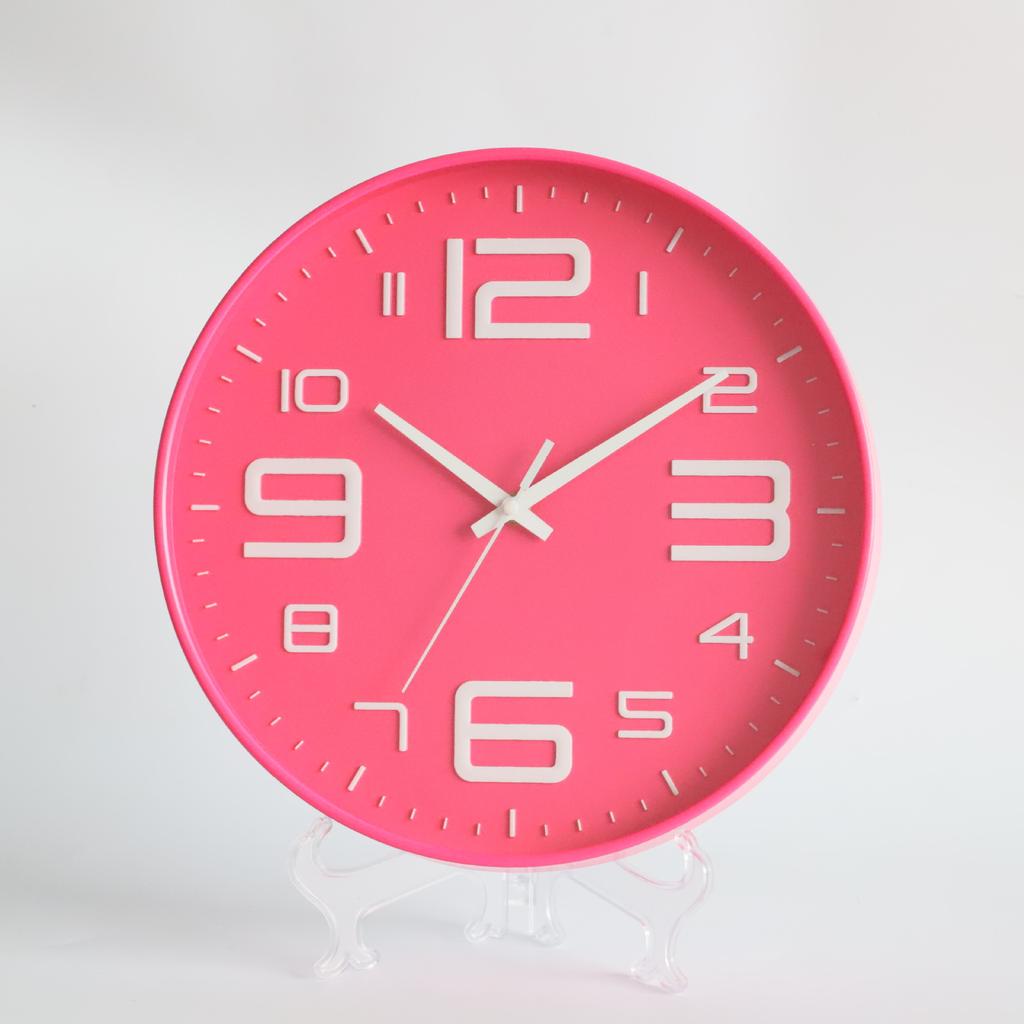12 Inch 30CM Silent Wall Clock, Creative and Fashionable, Three-dimensional Digital Minimalist Clock for Home Living Room