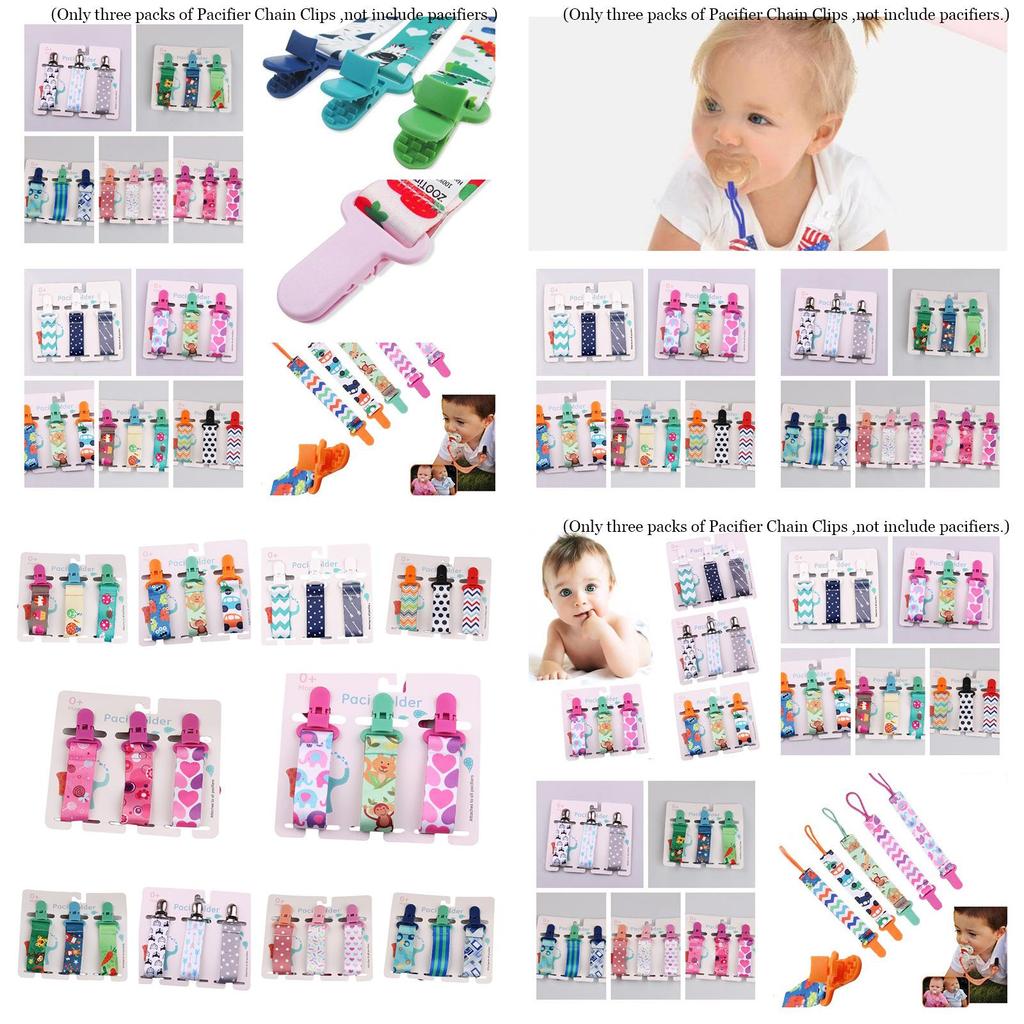 Ins Style Verdicktes Baby Schnullerketten Set, 3er-Pack mit Beißspielzeug