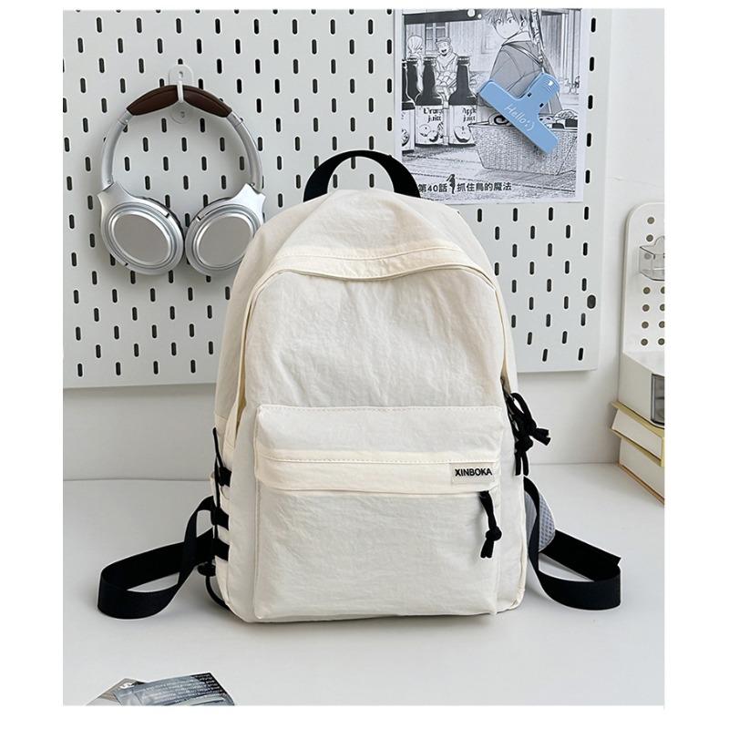 High value, fresh and sweet backpack, solid color simple large-capacity backpack for junior high school students