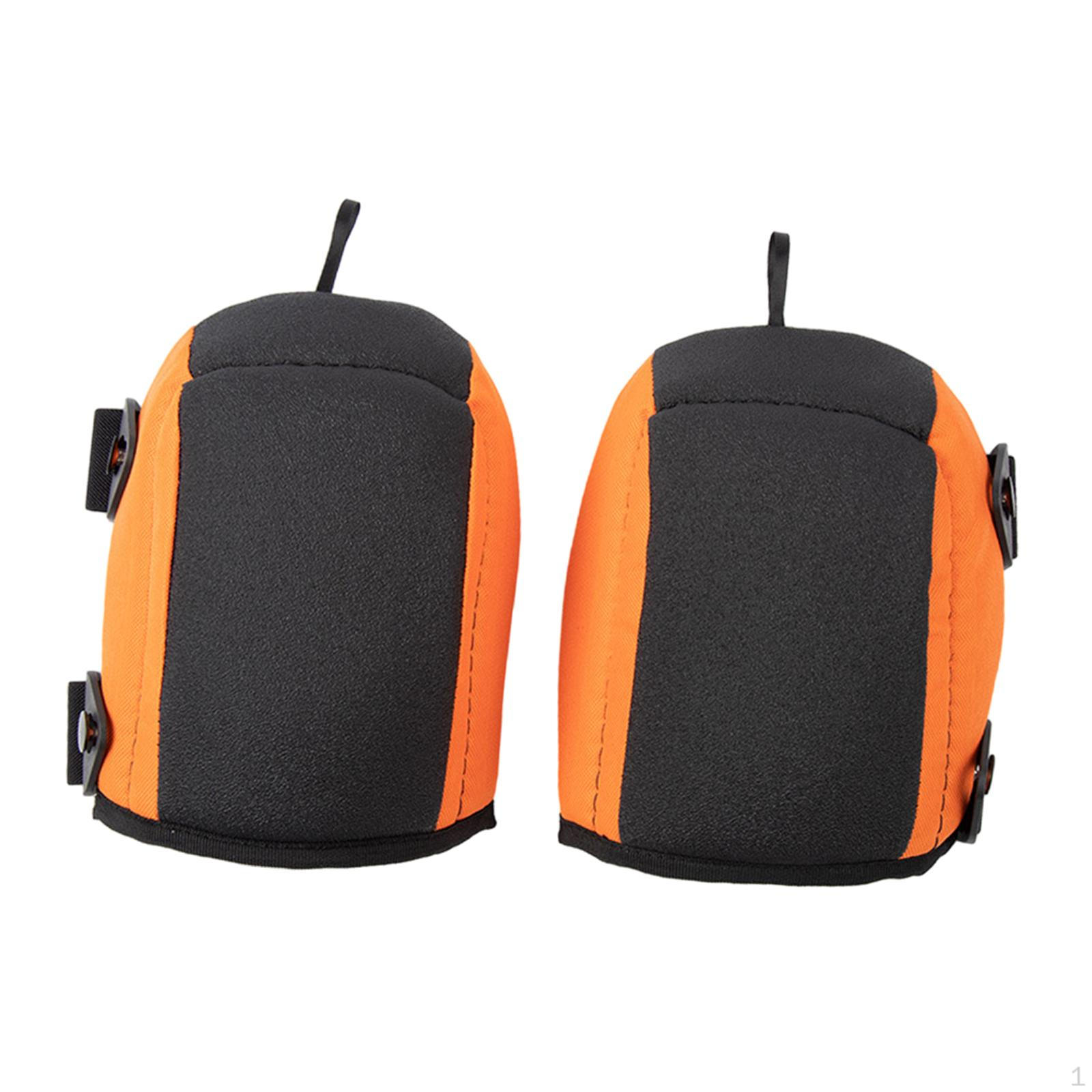 

Садовые наколенники Защитная пенопластовая подушка Регулируемые ремни на коленях для чистки пола оранжевый