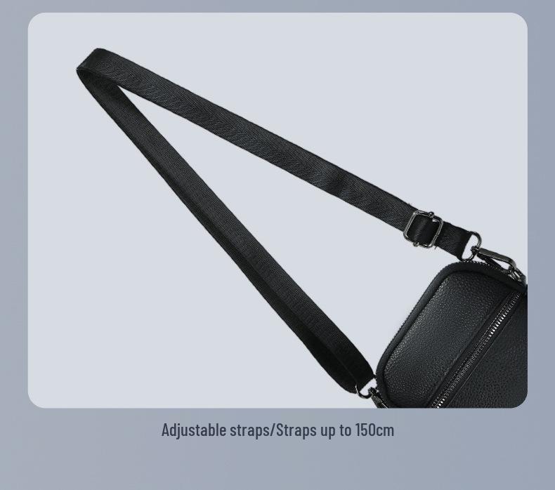 Unisex Large Capacity Leather Crossbody Phone Bag
