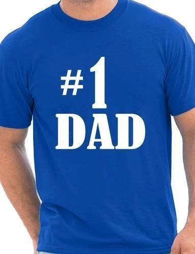 Number One Dad Fathers Day Birthday Mens T-Shirt Size S-XXL 2XL
