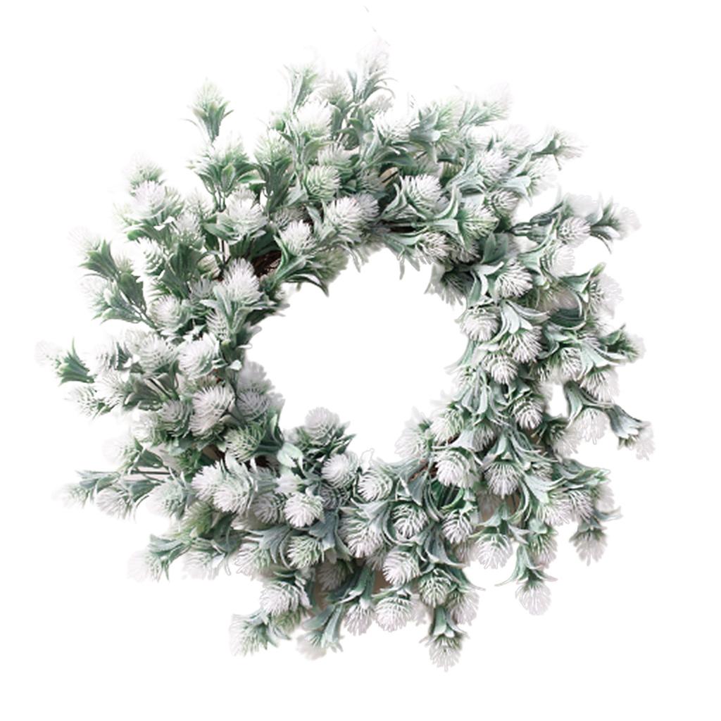 Artificial Flower Wreath for Front Door 18.1 Inch Spring Summer Fake Floral Wreath for Home Wedding Farmhouse Holiday