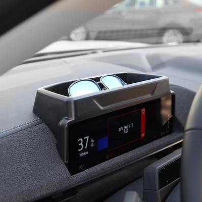 Auto-Armaturenbrett-Aufbewahrungsbox, ABS, Navigationsbildschirm, Rückseite, Organizer, Ablage, Brillenhalter, für Ford Mustang Mach-E, Innenausstattung