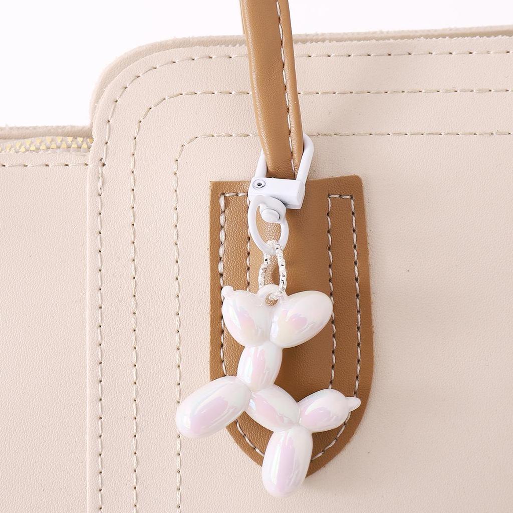 Acrylic Balloon Dog Phone Charm & Keychain - Fashionable Cartoon Puppy Pendant