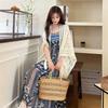 Summer Mesh Lace Women Cover-Up With Tassels Elegant Beach Open-Front Sun Protection Shawl