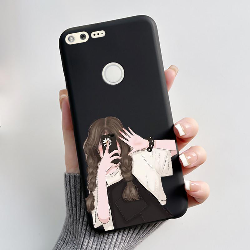 Luxury Cute Love Rabbit Cartoon Funny Case For Google Pixel XL Pixel1 1 XL Black Silicone Soft Phone Case Protective Back Cover