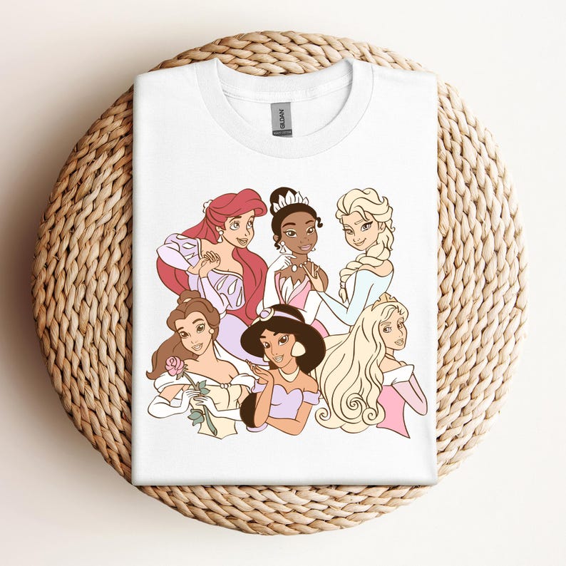 Disney Princess Classic T-Shirt, Disney Shirt, Disney Princess Shirt, Matching Tee, Disneyland Holiday Vacation, Trip Gift Unisex Adult 150