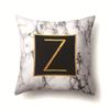 Polyester Pillowcase Home Printed Marble Black Gold Pillowcase 26 English Letter Cushion Cover