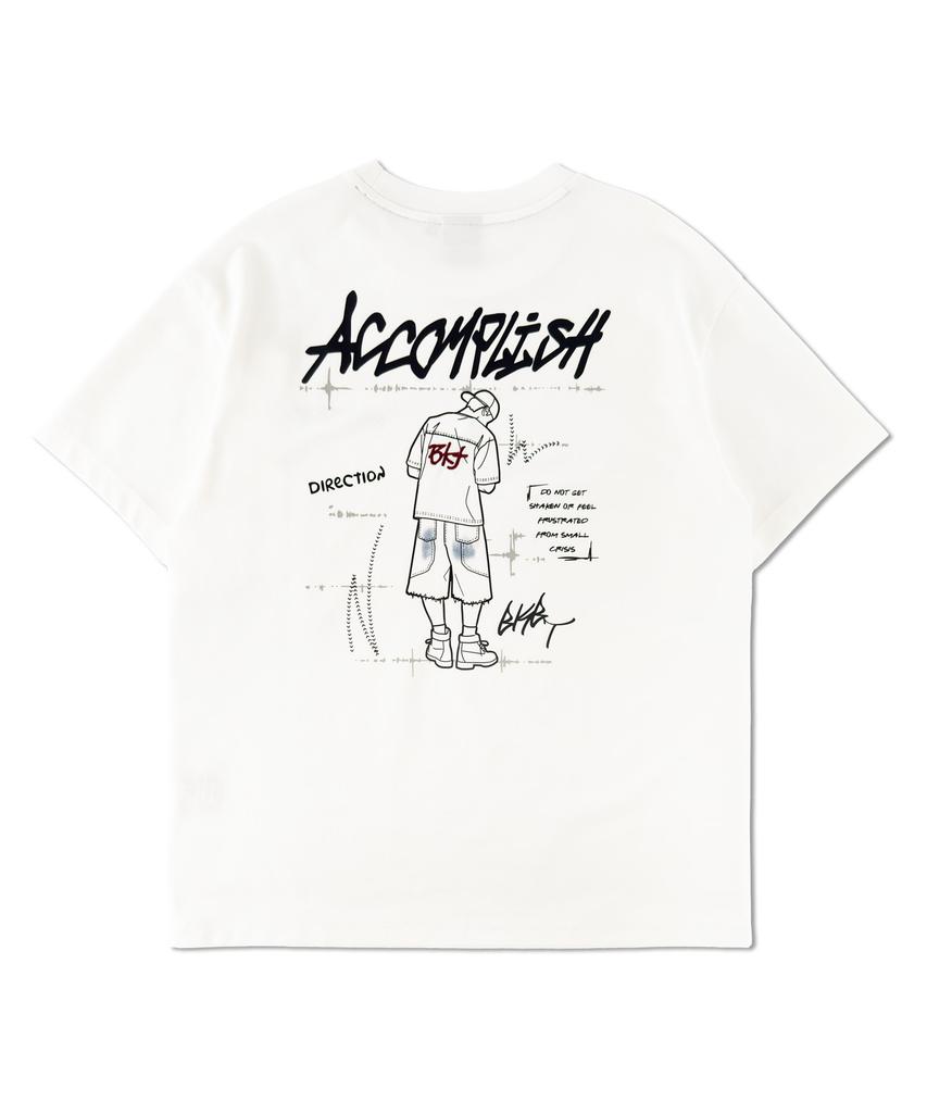 BUNKERBUSTER Accomplish Drawing Short Sleeve T-Shirt Mq2Tu246_Off White