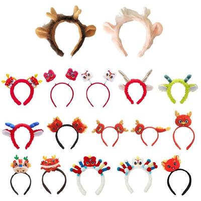 Cartoon Stuffed Dragon Hair Hoop Christmas Teens Cosplay Headband Multiple Type