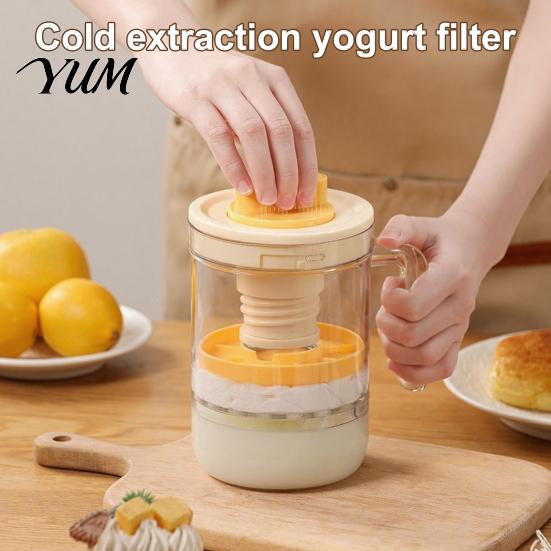 Reusable Yogurt Strainer Cloth Greek Strainer, Spiral Pressing Structure Making Kit, Effective Separation Healthy Dessert Maker of Whey Presser, Thick
