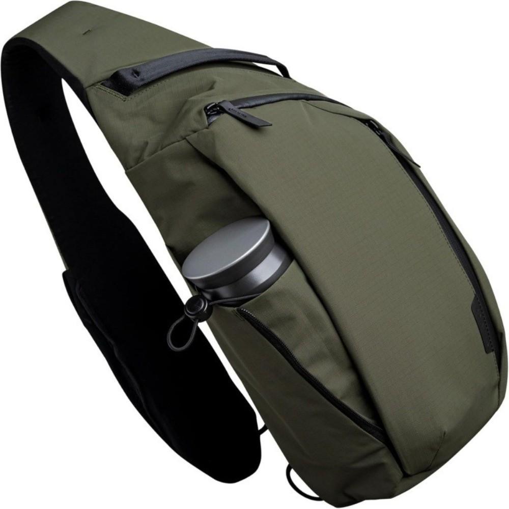 

High Quality Simple Crossbody Bag Casual with Water Bottle Pocket Chest Bag Solid Color Shoulder Bag Outdoor Sport