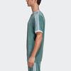 adidas Originals Cozy Tee Casual Round Neck Loose Logo Stripe Short Sleeve Green Men's DV1623