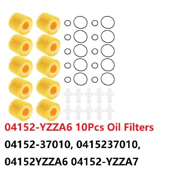 10Pcs Car Engine Oil Filters Set 04152-YZZA6 for Toyota Corolla Prius C-HR 2.0L Pontiac Vibe 2009-2010 04152YZZA6 04152-37010