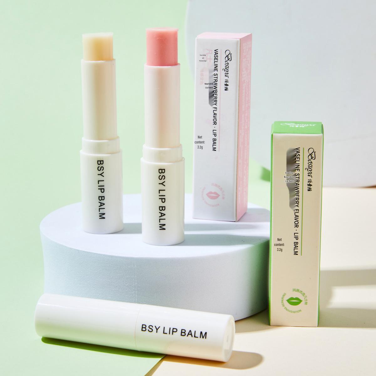 

Baisuya Vaseline Moisturizing Lip Balm - Nourishing, Anti-Chap, Colorless, Temperature-Adapting Lip Care for Autumn/Winter. Pink [Temperature-Changing]