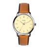 BUREI Analog Quartz Watch with Waterproof Brown Leather Stylish Business Lightweight and Easy To a Simple and Stylish a Great Day Gift Men's Strap,