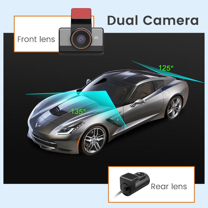 4G LTE 2K Dual Dash Cam, WiFi, GPS, Remote Monitor, Front and Rear, Night Vision