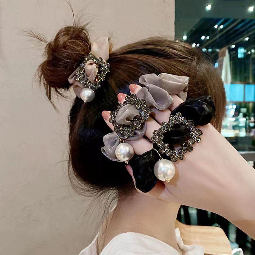 

Chiffon Cubic Hair Band Elh-015 Champagne