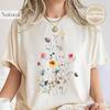 Wildflower Shirt, Watercolor Botanical T-Shirt, Cottagecore Aesthetic Clothes, Nature Lover Gift, Floral Meadow Tee, Boho Spring Summer Top