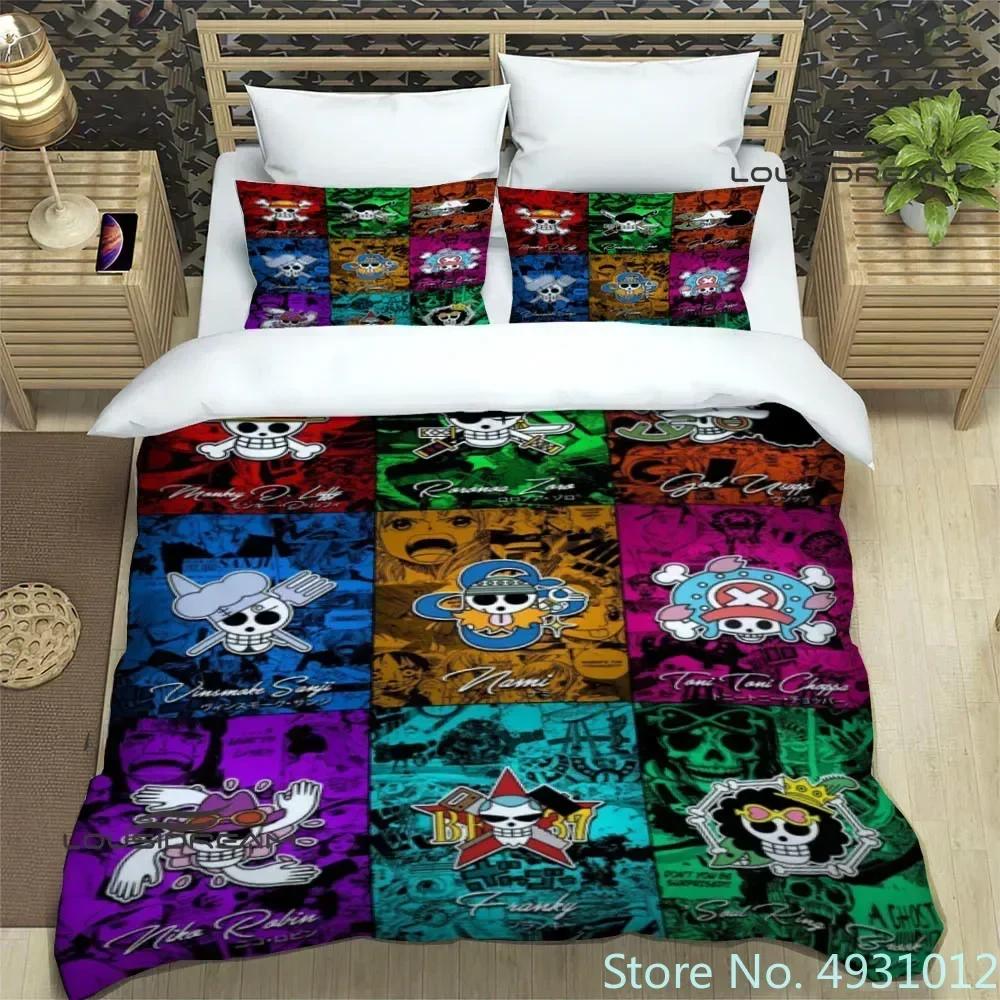 Cartoon One-Piece Bedding Sets Exquisite Supplies Pillowcase Anime Bedclothes 3D Printed Kids Adult Quilt Duvet Cover Gift