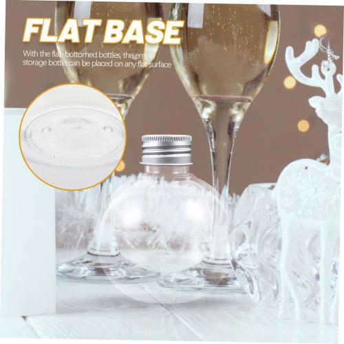 Holibanna 10pcs Clear Spherical Bottles, Light Bulb Drink Bottles, Light Bulb Candy Containers, Yogurt Containers, Plastic Smoothie Bottles, Clear Fak