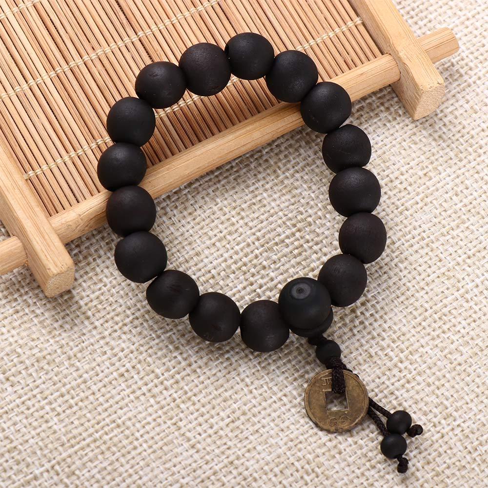 Men Bangle Wrist Buddha Wood Beads Bracelet