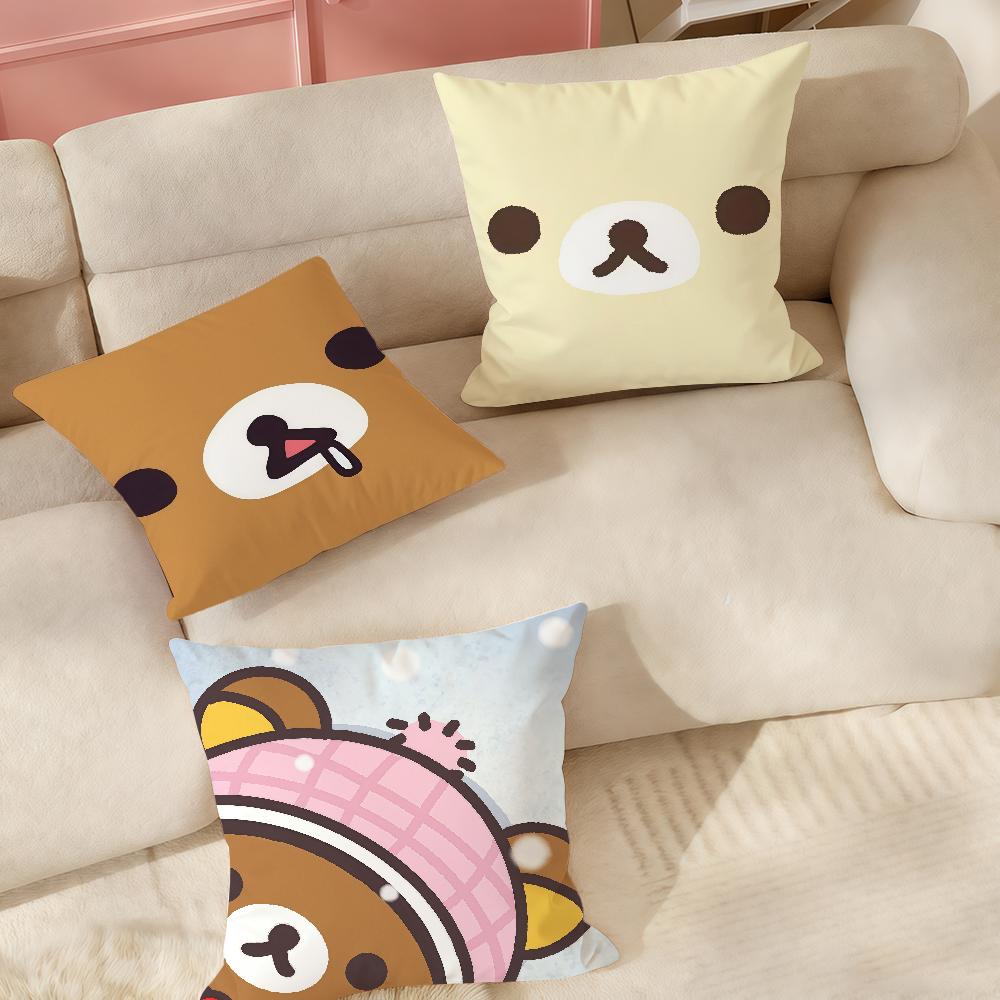 Cartoon Rrilakkuma Anime Pillow Case Suitable For Bedrooms Living Rooms Cars Home Decoration