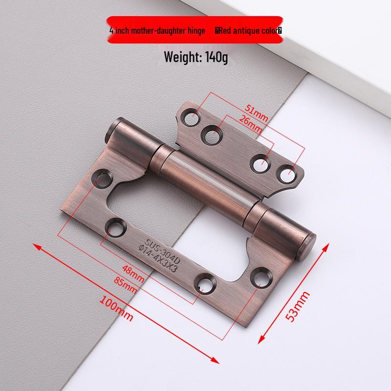 Automatic Stainless Steel Spring Hinge with Invisible Buffer for Wooden Doors
