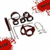 Genuine Leather   Luxury Restraints Kit Kitten Mask Leash Restraint Kits & Sets