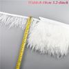 1Meters White Black Pheasant Feathers for Clothes Ribbon on Tape Rooster Goose Turkey Marabou Ostrich Fringe Trim Sewing Decor